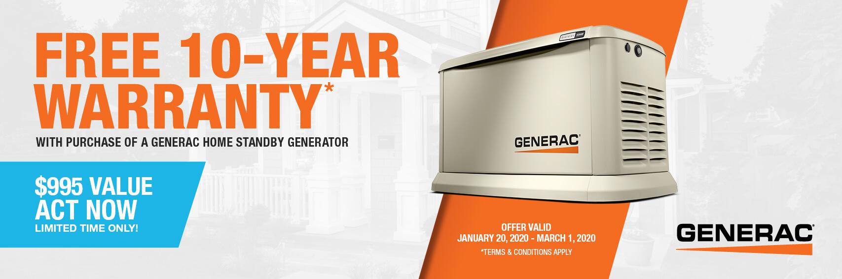 Homestandby Generator Deal | Warranty Offer | Generac Dealer | Williamston, SC
